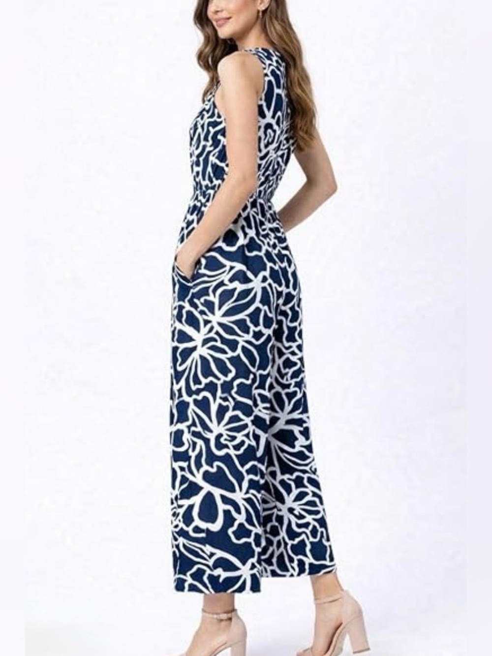 Calvin Klein Floral Print Jumpsuit